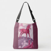 Gelukkig paard in roze crossbody tas (Voorkant)