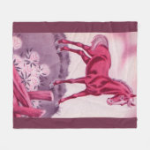 Gelukkig paard in roze fleece deken (Voorkant (Horizontaal))