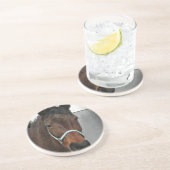 gelukkig paard zandsteen onderzetter (Zijkant)