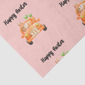 Gelukkig paasbroodje op roze tissuepapier (Detail)