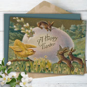  Gelukkig Paasei met Bunnies Custom Feestdagenkaart