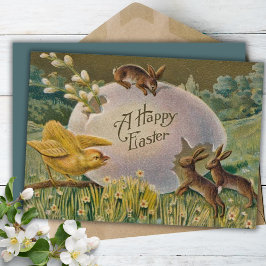 Gelukkig Paasei met Bunnies Custom Feestdagenkaart