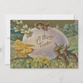  Gelukkig Paasei met Bunnies Custom Feestdagenkaart (Voorkant)