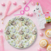 Gelukkig paasfeest konijnenfeest papieren bordje (Feest)