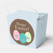 Gelukkig paasfeest met eieren bedankdoosjes (Achterkant)