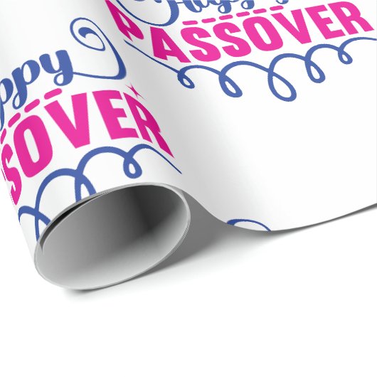 Gelukkig Paasfeest Script Cadeaupapier (Rol Hoek)
