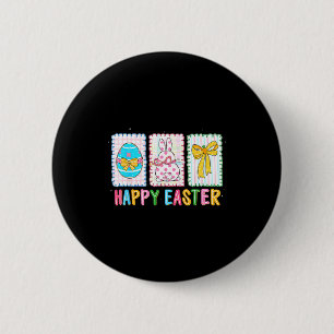 Gelukkig paashaas ei leuk voor kinderen jongen mei ronde button 5,7 cm