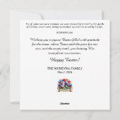  Gelukkig Paashaas Lam Religieus Feestdagenkaart (Achterkant)