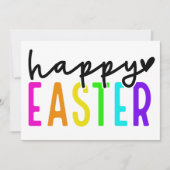 Gelukkig paaskleurig persoonlijk feestdagenkaart (Voorkant)
