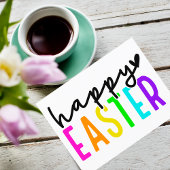 Gelukkig paaskleurig persoonlijk feestdagenkaart