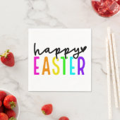 Gelukkig paaskleurige tabelinstelling servet (Insitu)