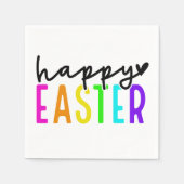 Gelukkig paaskleurige tabelinstelling servet (Voorkant)