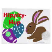 Gelukkig paaskonijn met gebroken eieren large cadeautasje (Achterkant)