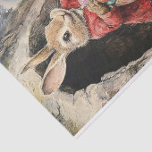 Gelukkig Paaskonijn met kleurrijke eieren Tissuepapier (Detail)