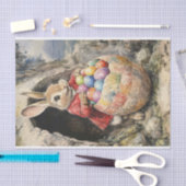 Gelukkig Paaskonijn met kleurrijke eieren Tissuepapier (Craft)