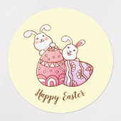 Gelukkig paaskonijntje labels (Design 2)