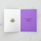 Gelukkig Paaskruis en groen Wenskaart Kaart (Binnen)