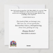 Gelukkig Paaslam Waterverf Pastel Theetuin Feestdagenkaart (Achterkant)