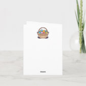 Gelukkig Paasmandje gepersonaliseerd Kaart (Achterkant)