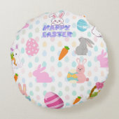 Gelukkig paaspatroon rond kussen (Achterkant)