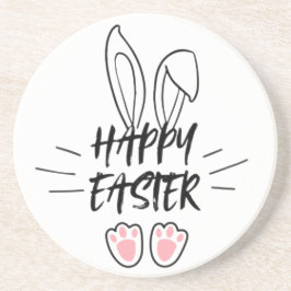 Gelukkig paaspatroon zandsteen onderzetter