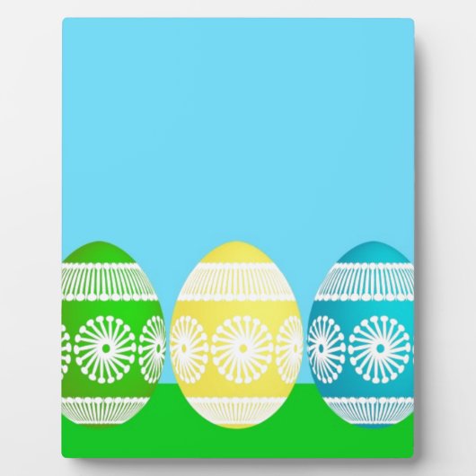 Gelukkig paaspoeder blauw schattig ei ontwerp fotoplaat (Voorkant)