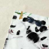Gelukkig Panda Strandhanddoek Grappig Strandlaken (In situ)
