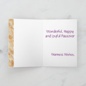 Gelukkig Pascha פסח leuk Matzo Joods Hebreeuws Mat Feestdagen Kaart (Binnen)