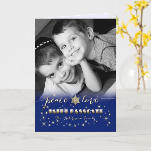 Gelukkig Pascha. Aangepaste foto Kaart (Gele Bloem)