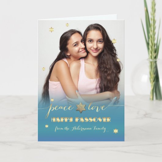 Gelukkig Pascha. Aangepaste foto Kaart (Voorkant)