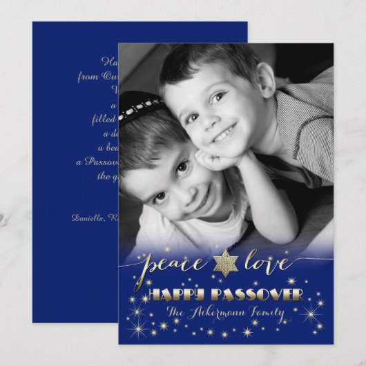 Gelukkig Pascha. Aangepaste fotokaart Kaart (Voorkant / Achterkant)