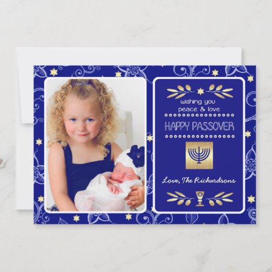 Gelukkig Pascha. Aangepaste fotokaart Kaart (Voorkant)