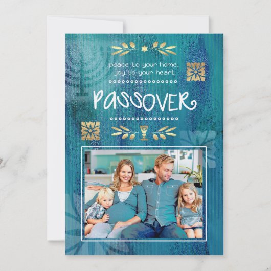 Gelukkig Pascha. Aangepaste fotokaart Kaart (Voorkant)