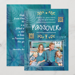 Gelukkig Pascha. Aangepaste fotokaart Kaart