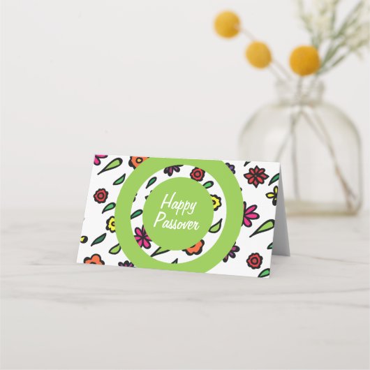 Gelukkig Pascha, Bloemen Joods Vakantie Pascha Plaatskaartje (Voorkant)