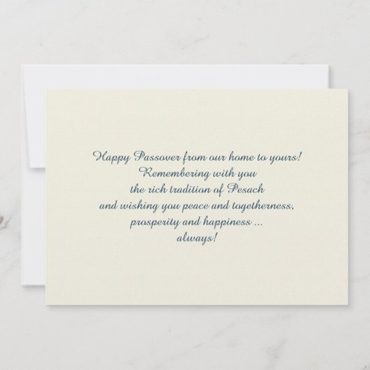 Gelukkig Pascha. Fine Art Pesach Wenskaart Kaart (Achterkant)