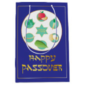 Gelukkig Pascha in Blauw Medium Cadeauzakje (Voorkant)