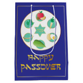 Gelukkig Pascha in Blauw Medium Cadeauzakje (Achterkant)