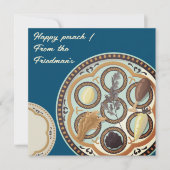 Gelukkig Pascha| Mooie Seder Pesach Uitnodiging (Voorkant)