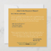 Gelukkig Pascha| Mooie Seder Pesach Uitnodiging (Achterkant)