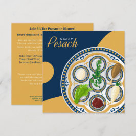 Gelukkig Pascha| Mooie Seder Pesach Uitnodiging