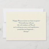 Gelukkig Pascha.  Pascha Seder Scene Kaart (Achterkant)