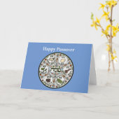 Gelukkig Pascha Seder Kaart (Gele Bloem)