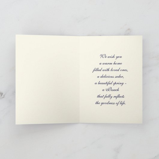 Gelukkig Pascha Star van David en Seder Tafel Icon Kaart (Binnen)