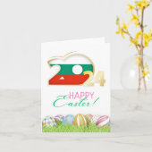 Gelukkig Pasen 2024 Wenskaart "Bulgarije" Kaart (Gele Bloem)