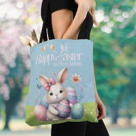 Gelukkig Pasen aan Everybunny Schattige Tote Bag