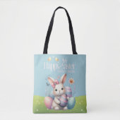 Gelukkig Pasen aan Everybunny Schattige Tote Bag (Voorkant)