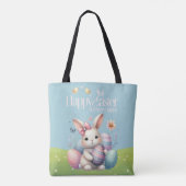 Gelukkig Pasen aan Everybunny Schattige Tote Bag (Achterkant)
