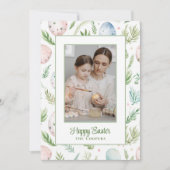 Gelukkig Pasen | Aangepaste foto en naam | Botanis Feestdagenkaart (Voorkant)