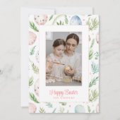 Gelukkig Pasen | Aangepaste foto en naam | Botanis Feestdagenkaart (Voorkant)